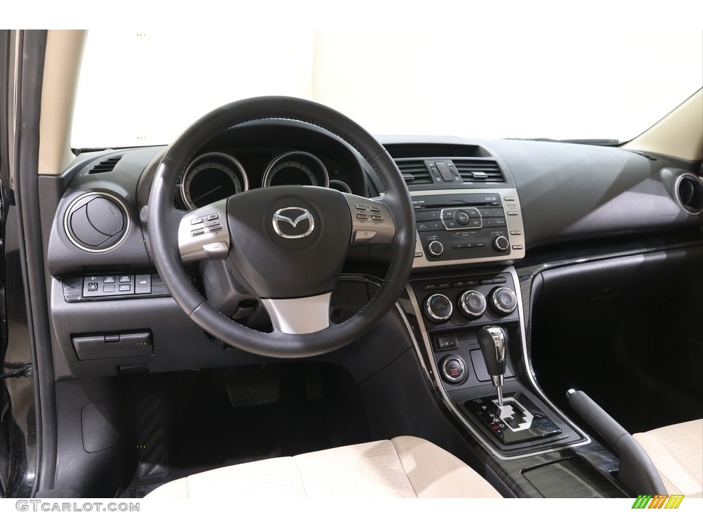 2009 MAZDA6 s Grand Touring - Ebony Black / Beige photo #6