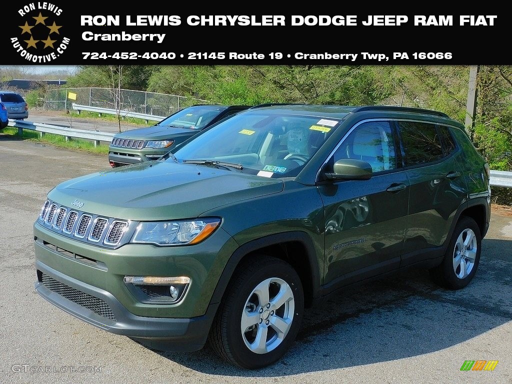 2021 Compass Latitude 4x4 - Olive Green Pearl / Black photo #1