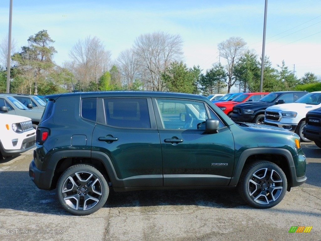 TechnoGreen Metallic 2021 Jeep Renegade Jeepster 4x4 Exterior Photo #141728132
