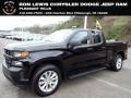 2020 Black Chevrolet Silverado 1500 Custom Double Cab 4x4  photo #1