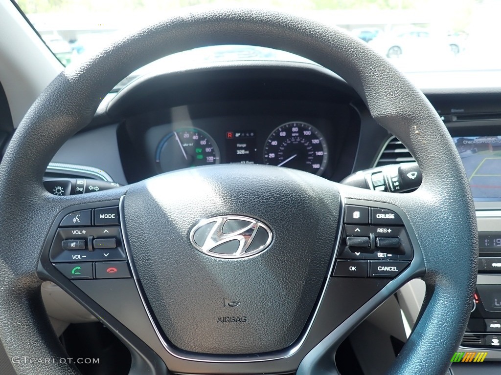2017 Hyundai Sonata SE Gray Steering Wheel Photo #141731099