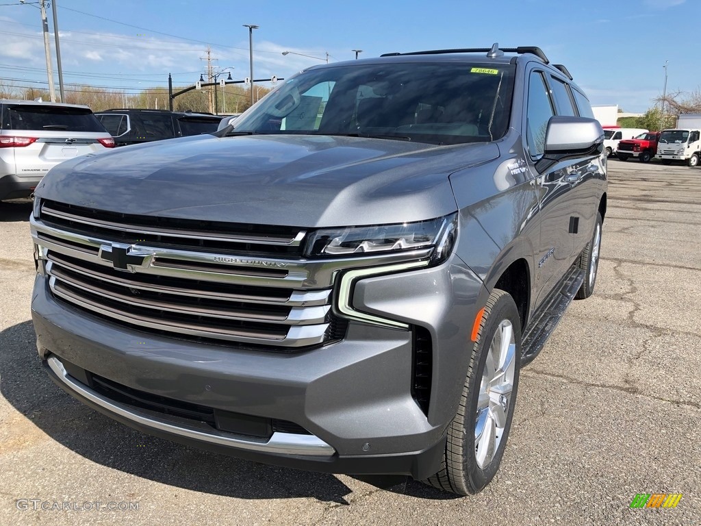 2021 Suburban High Country 4WD - Satin Steel Metallic / Jet Black photo #1
