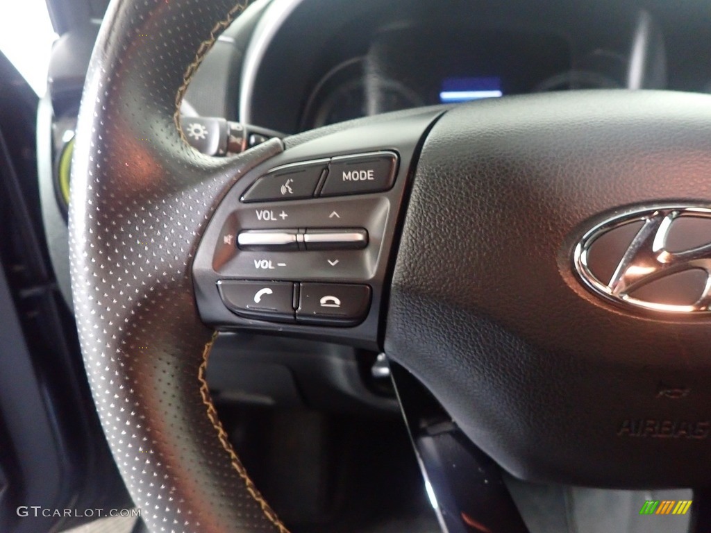 2018 Hyundai Kona Ultimate Black Steering Wheel Photo #141731789