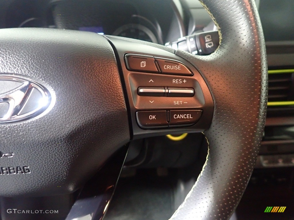 2018 Hyundai Kona Ultimate Black Steering Wheel Photo #141731810