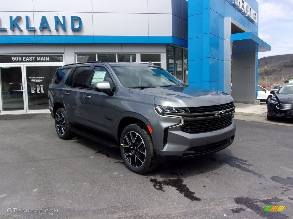 2021 Tahoe RST 4WD - Satin Steel Metallic / Jet Black/Victory Red photo #1