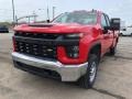 2021 Red Hot Chevrolet Silverado 2500HD Work Truck Double Cab Utility  photo #1
