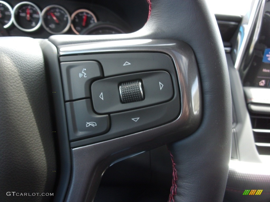 2021 Chevrolet Tahoe RST 4WD Jet Black/Victory Red Steering Wheel Photo #141732335