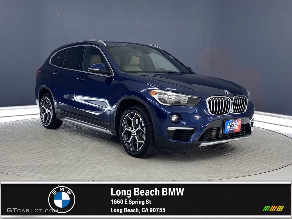 2018 X1 xDrive28i - Mediterranean Blue Metallic / Canberra Beige photo #1