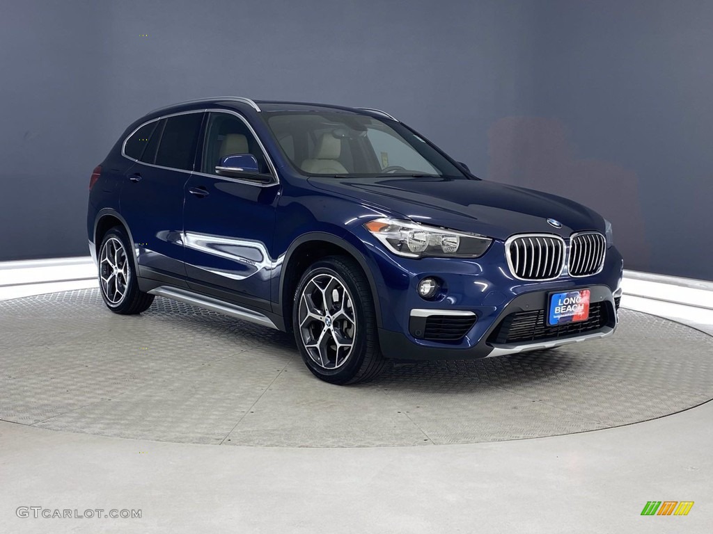 2018 X1 xDrive28i - Mediterranean Blue Metallic / Canberra Beige photo #38