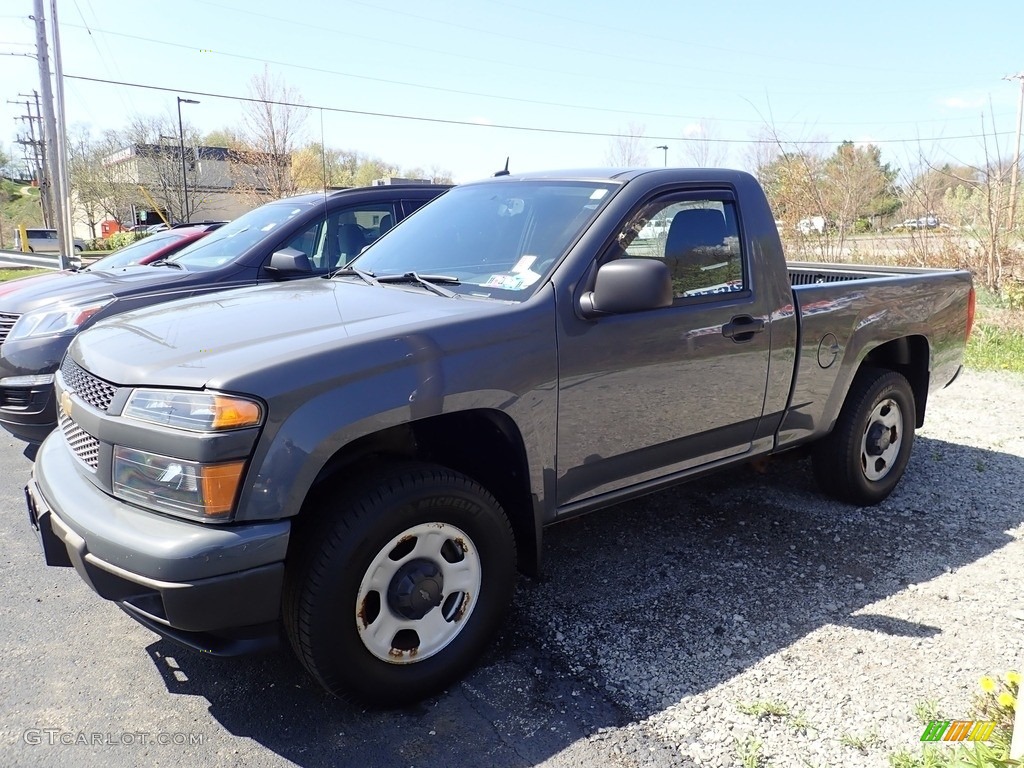 2012 Colorado Work Truck Regular Cab 4x4 - Dark Gray Metallic / Ebony photo #1