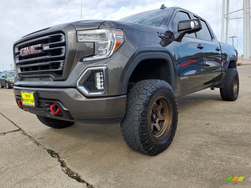 2019 Sierra 1500 AT4 Crew Cab 4WD - Smokey Quartz Metallic / Jet Black photo #2