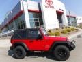 2007 Flame Red Jeep Wrangler X 4x4  photo #2