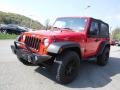 2007 Flame Red Jeep Wrangler X 4x4  photo #9