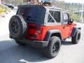 2007 Flame Red Jeep Wrangler X 4x4  photo #13