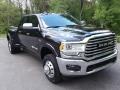 Diamond Black Crystal Pearl 2021 Ram 3500 Limited Longhorn Mega Cab 4x4 Exterior