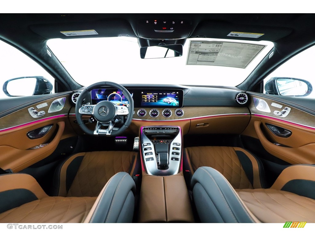 Saddle Brown/Black Interior 2021 Mercedes-Benz AMG GT 43 Photo #141740434