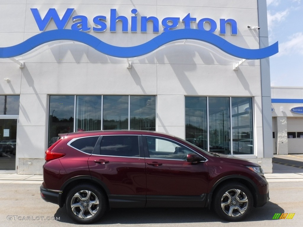 2019 CR-V EX AWD - Basque Red Pearl II / Gray photo #2