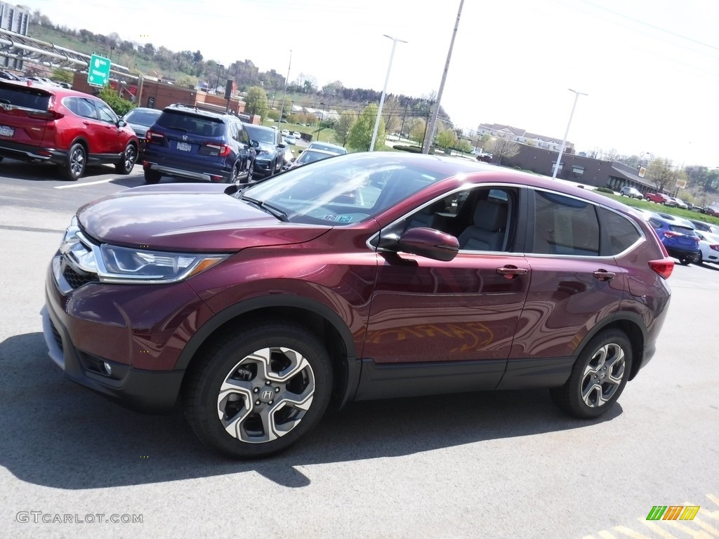 2019 CR-V EX AWD - Basque Red Pearl II / Gray photo #7