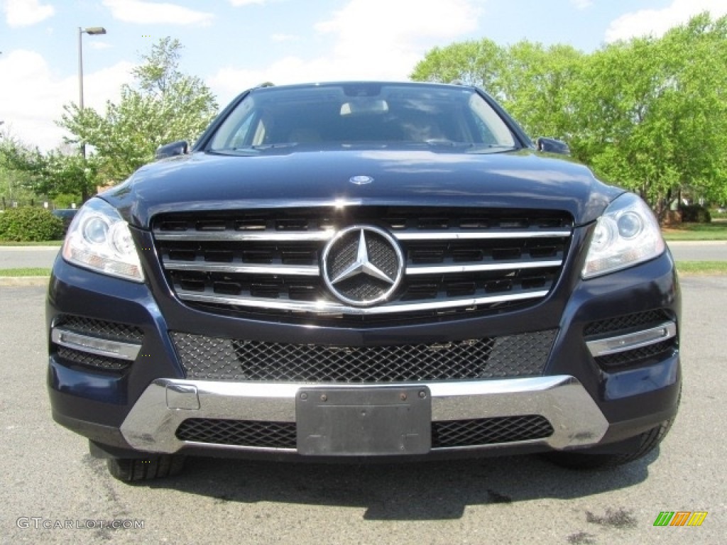 2014 ML 350 4Matic - Lunar Blue Metallic / Almond Beige photo #4