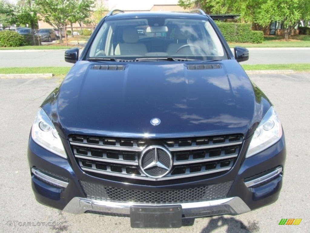 2014 ML 350 4Matic - Lunar Blue Metallic / Almond Beige photo #5