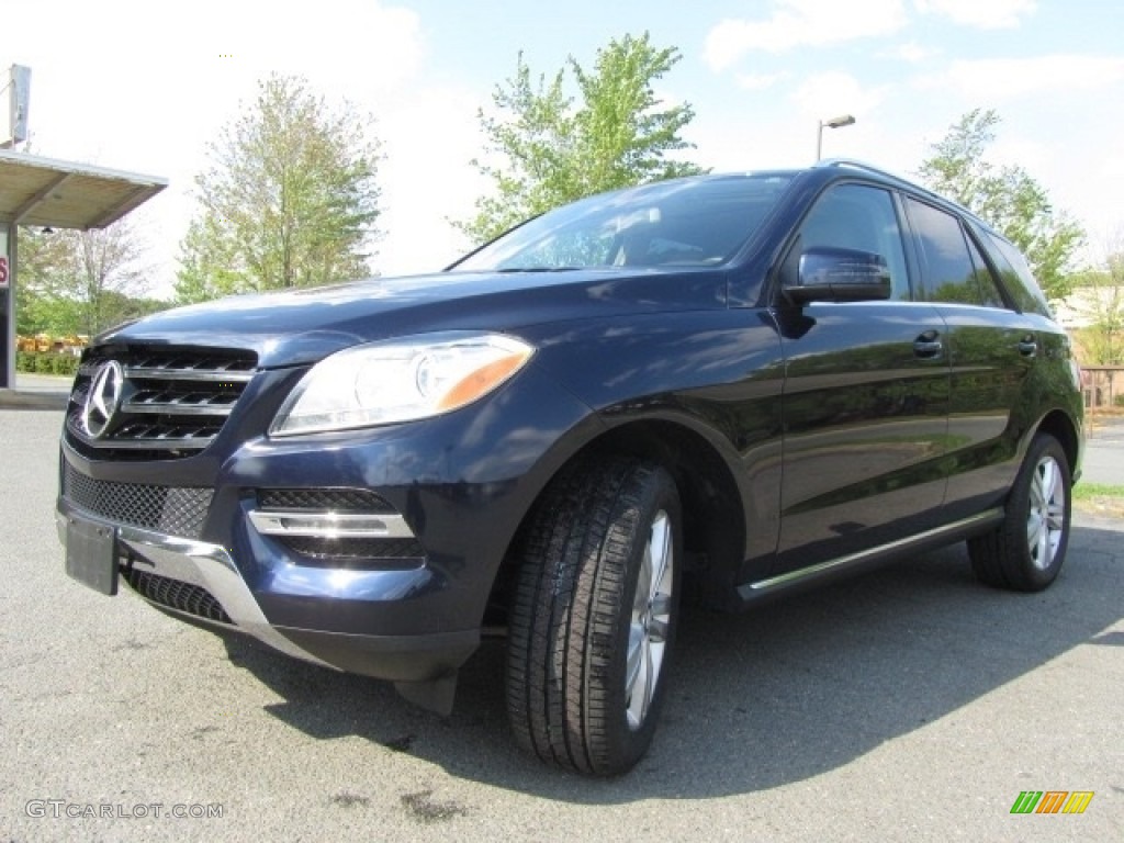 2014 ML 350 4Matic - Lunar Blue Metallic / Almond Beige photo #6