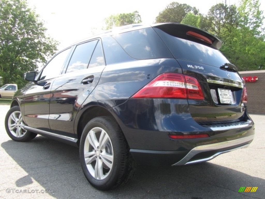 2014 ML 350 4Matic - Lunar Blue Metallic / Almond Beige photo #8