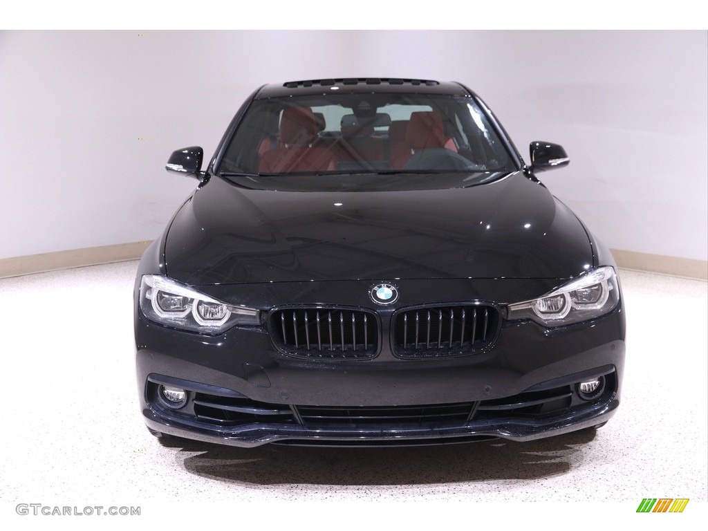 2018 3 Series 340i xDrive Sedan - Jet Black / Coral Red photo #2