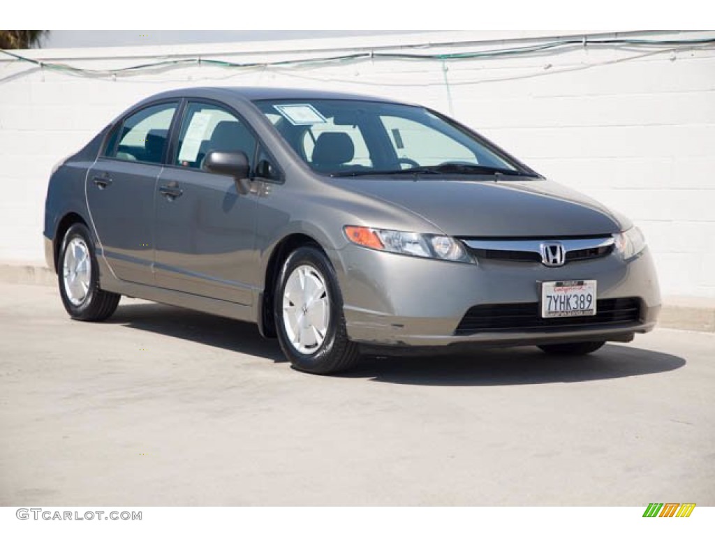 2008 Civic DX Sedan - Borrego Beige Metallic / Gray photo #4