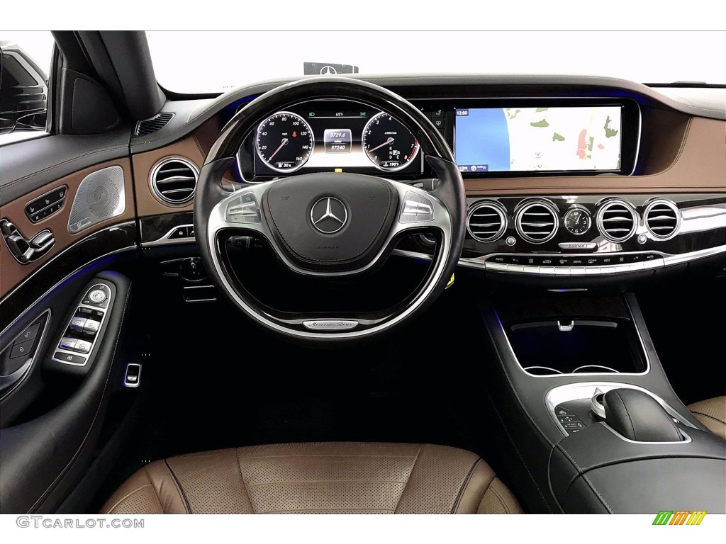 2014 Mercedes-Benz S 550 Sedan Nut Brown/Black Dashboard Photo #141747818