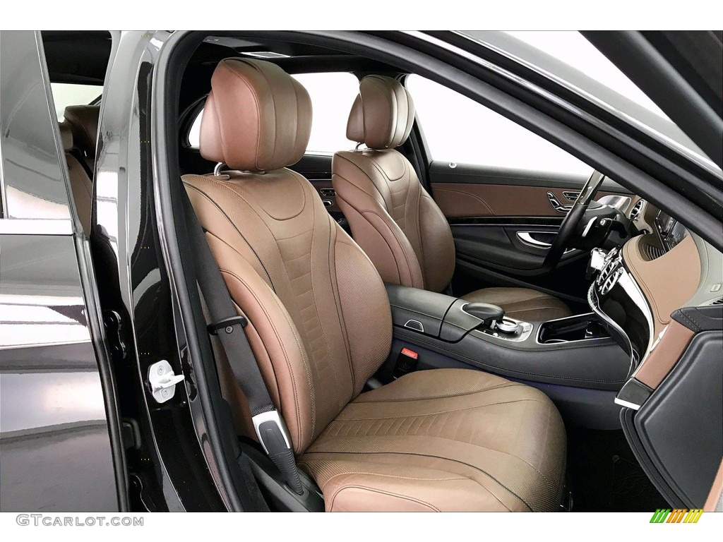 Nut Brown/Black Interior 2014 Mercedes-Benz S 550 Sedan Photo #141747848