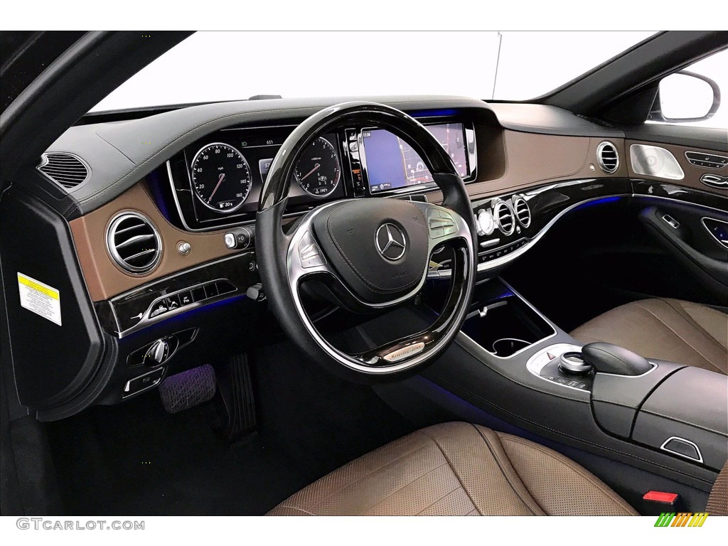 Nut Brown/Black Interior 2014 Mercedes-Benz S 550 Sedan Photo #141747941
