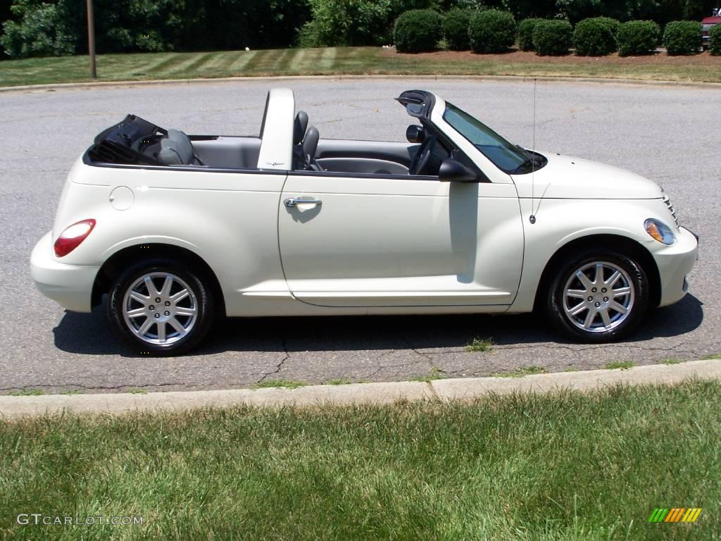 2007 PT Cruiser Touring Convertible - Cool Vanilla White / Pastel Slate Gray photo #6