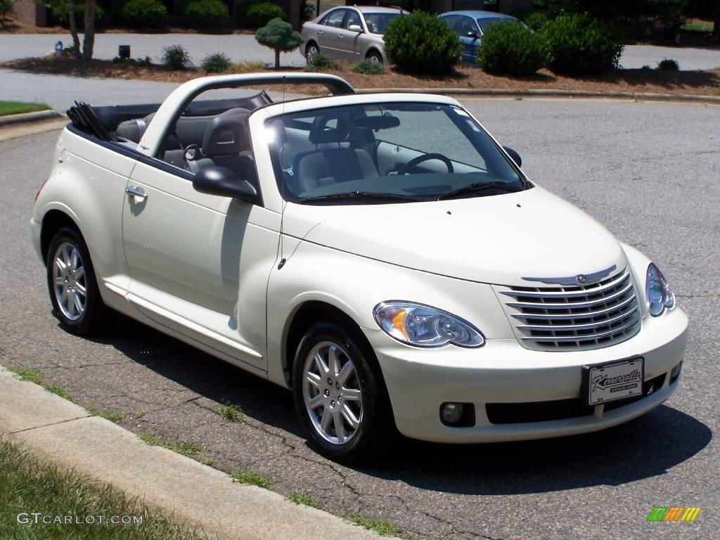 2007 PT Cruiser Touring Convertible - Cool Vanilla White / Pastel Slate Gray photo #7