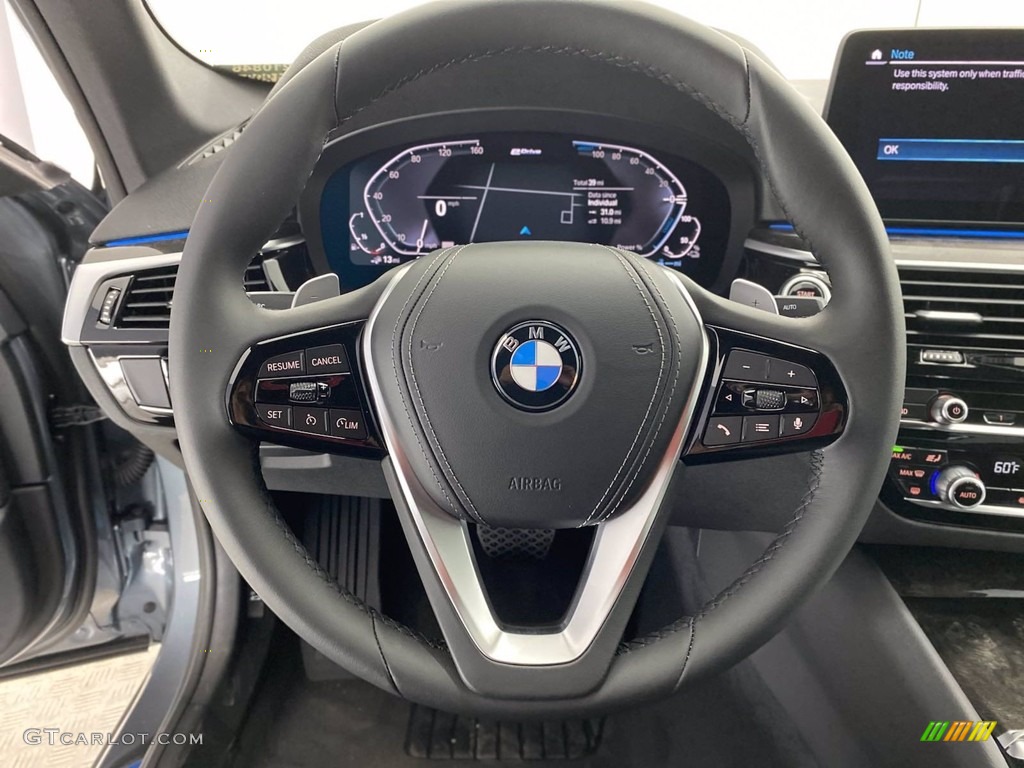 2021 5 Series 530e Sedan - Bluestone Metallic / Black photo #14