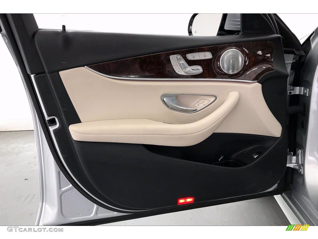 2018 Mercedes-Benz E 300 Sedan Macchiato Beige/Black Door Panel Photo #141755622