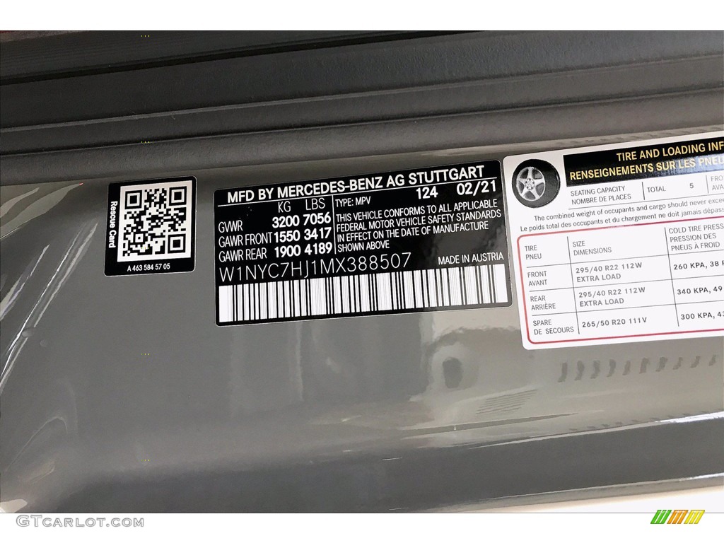 2021 G Color Code 124 for G manufaktur Arabian Grey Photo #141757536