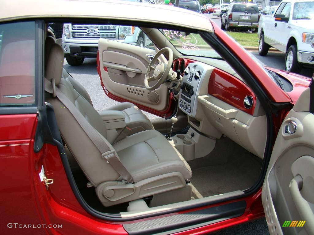 2006 PT Cruiser Touring Convertible - Inferno Red Crystal Pearl / Pastel Pebble Beige photo #9
