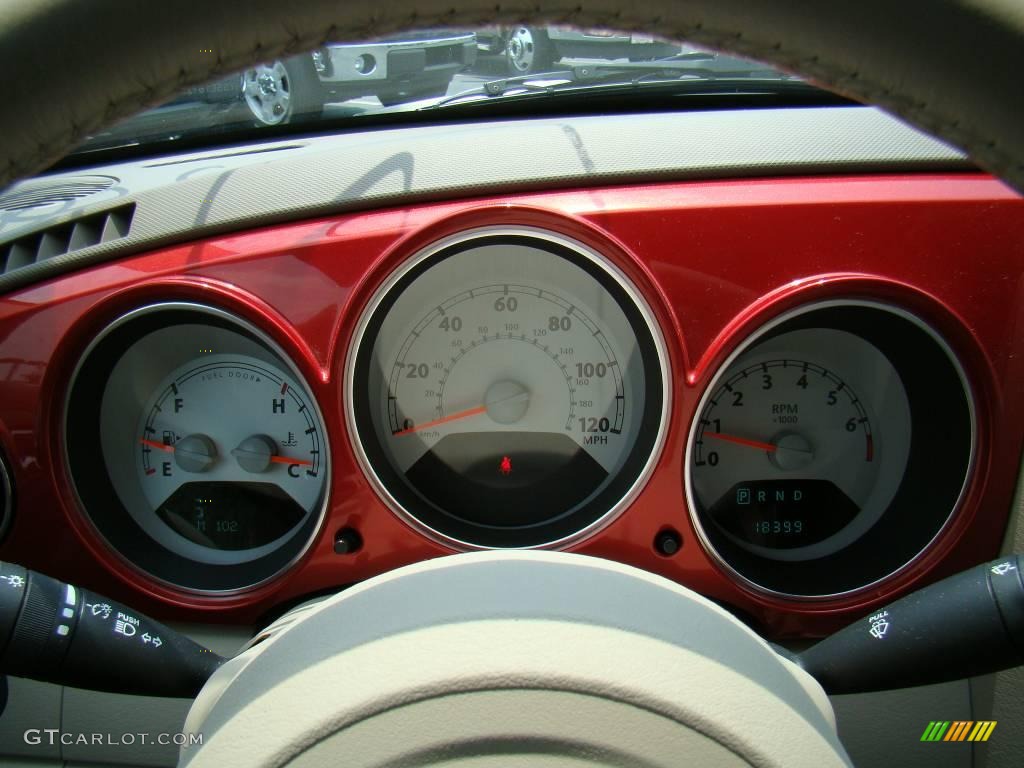 2006 PT Cruiser Touring Convertible - Inferno Red Crystal Pearl / Pastel Pebble Beige photo #17