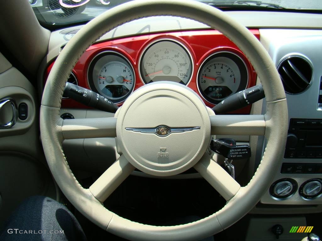 2006 PT Cruiser Touring Convertible - Inferno Red Crystal Pearl / Pastel Pebble Beige photo #18
