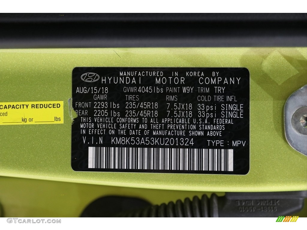 2019 Kona Color Code W9Y for Lime Twist Photo #141758619
