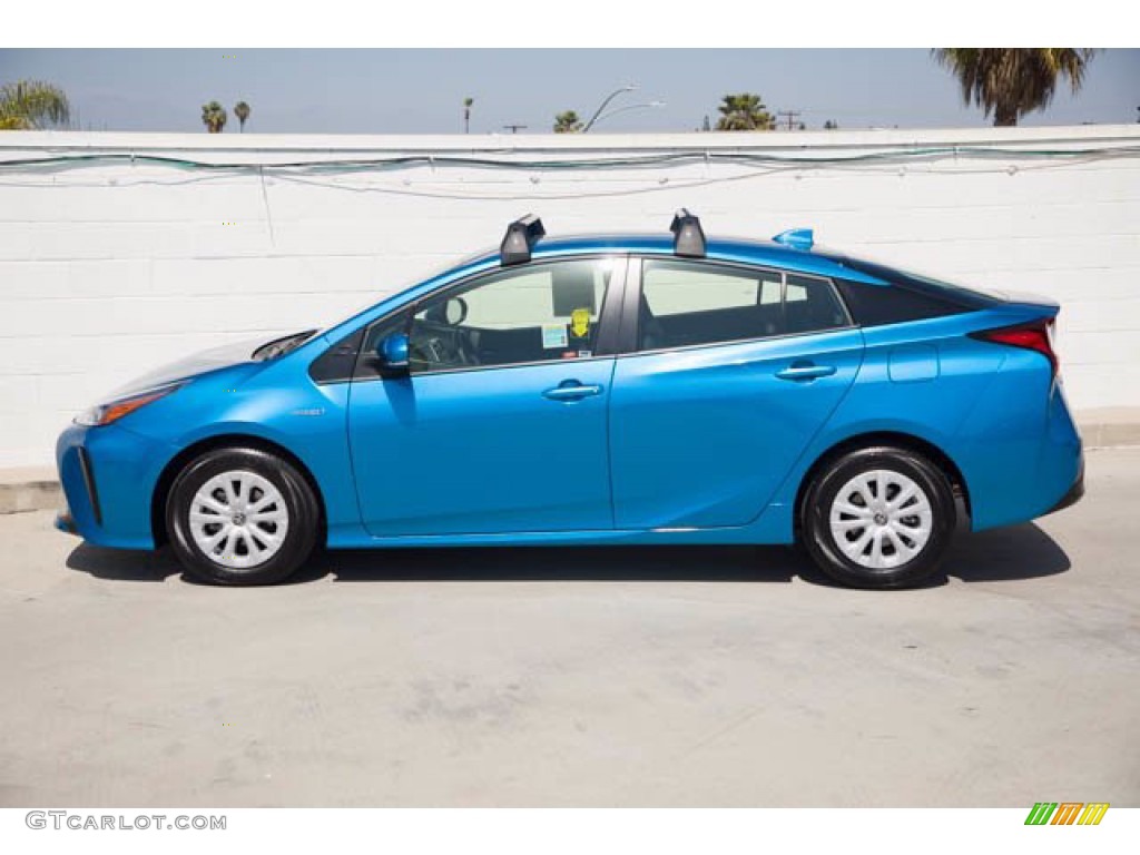 Electric Storm Blue 2021 Toyota Prius L Eco Exterior Photo #141760119