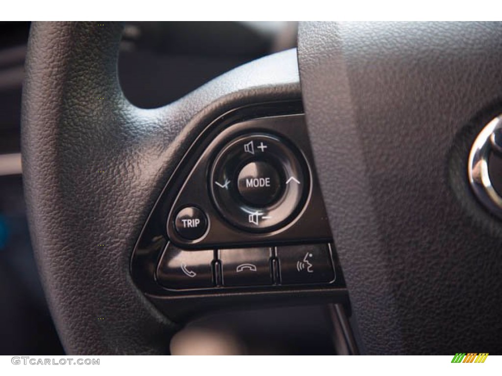 2021 Toyota Prius L Eco Black Steering Wheel Photo #141760164