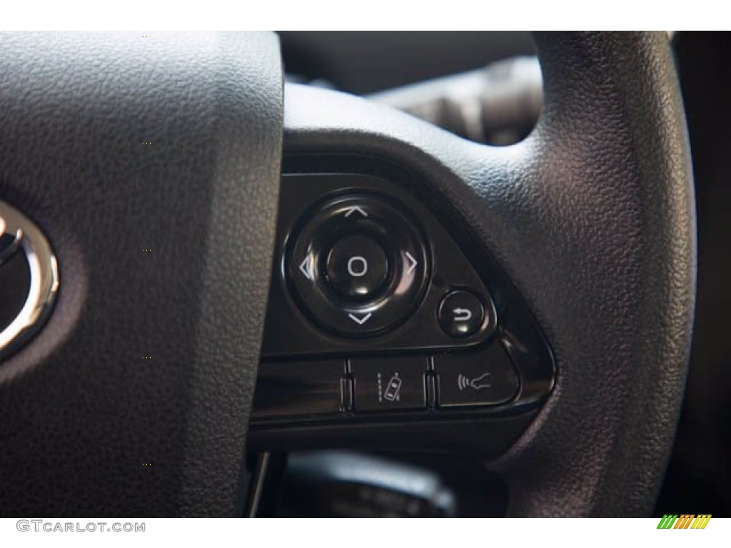 2021 Toyota Prius L Eco Black Steering Wheel Photo #141760173