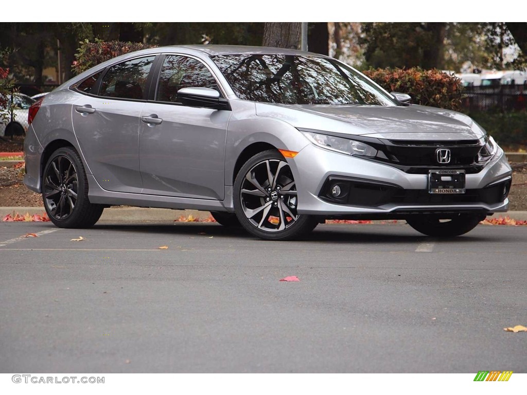 Lunar Silver Metallic 2021 Honda Civic Sport Sedan Exterior Photo #141761785