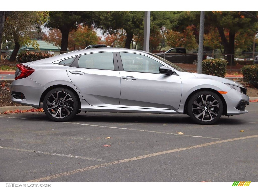 Lunar Silver Metallic 2021 Honda Civic Sport Sedan Exterior Photo #141761835