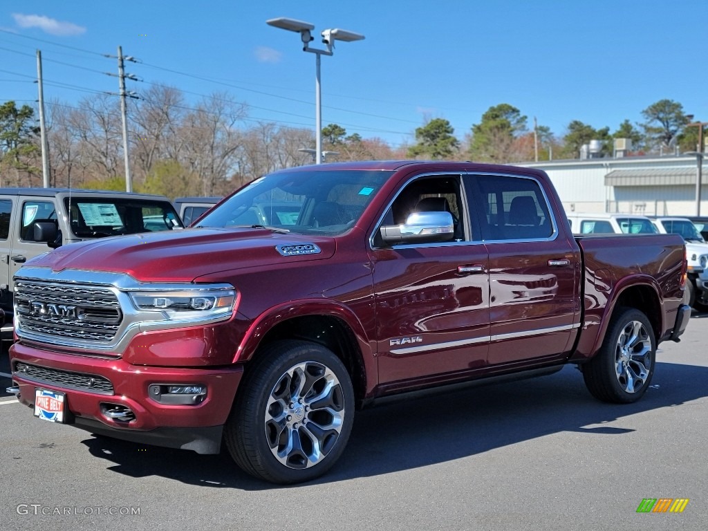 2021 1500 Limited Crew Cab 4x4 - Delmonico Red Pearl / Black photo #1