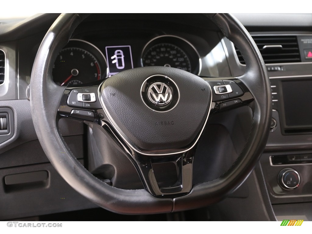 2017 Volkswagen Golf Alltrack S 4Motion Marrakesh Brown Steering Wheel Photo #141763304