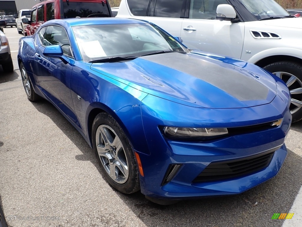 2018 Camaro LT Coupe - Hyper Blue Metallic / Jet Black photo #4