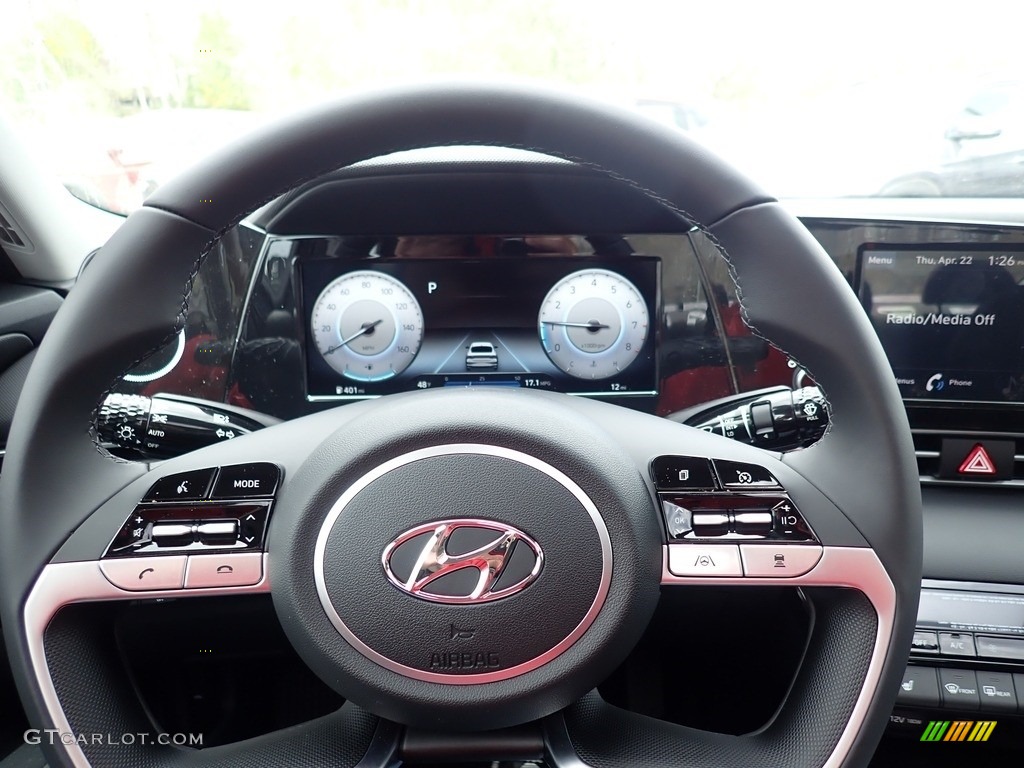 2021 Elantra SEL - Portofino Gray / Black photo #15