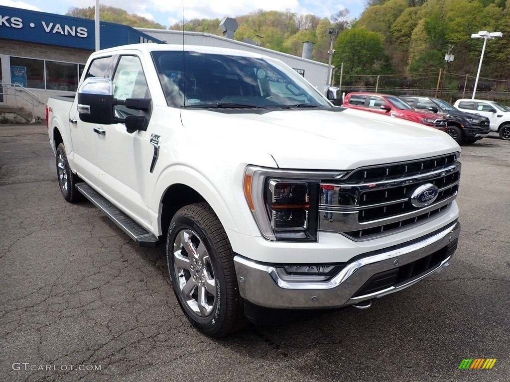 2021 F150 Lariat SuperCrew 4x4 - Oxford White / Black photo #3